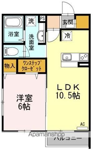 国分寺市西元町のアパートの間取り