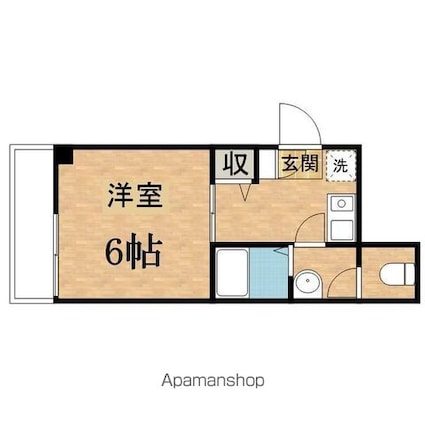 リヴェールイノウエ[1K/25.45m2]の間取図