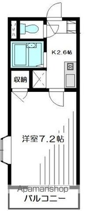 メゾン駒場東大前[1K/23.29m2]の間取図