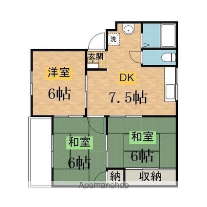 ルミエール[3DK/61.09m2]の間取図