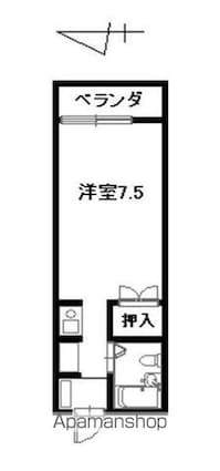 スバルハイツ[1K/19.87m2]の間取図