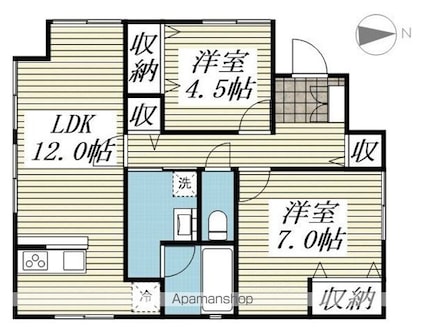 ココベル三軒茶屋[2LDK/60.45m2]の間取図