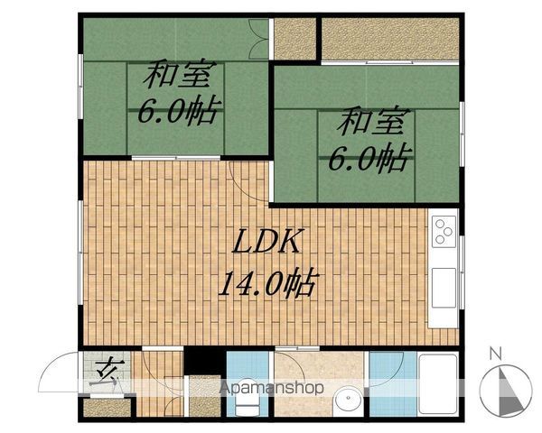マンション大洋新琴似の間取り写真