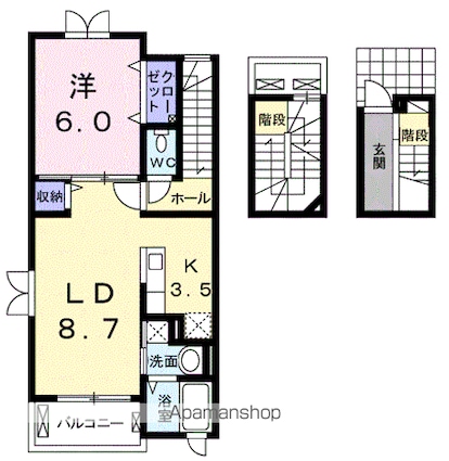 エストレーラⅠ　Ａ[1LDK/53m2]の間取図