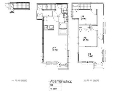 ソルナクレイシア大泉学園[3LDK/72.25m2]の間取図