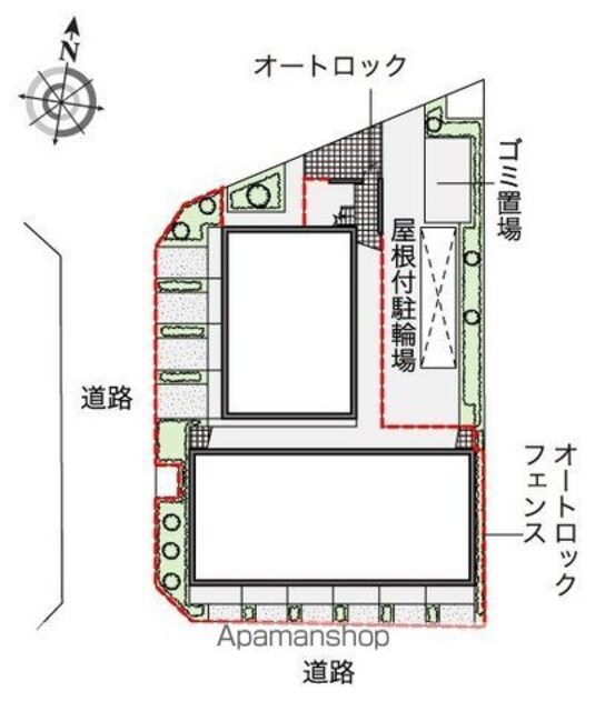 東京都練馬区高松１丁目[1K/20.81m2]の配置図