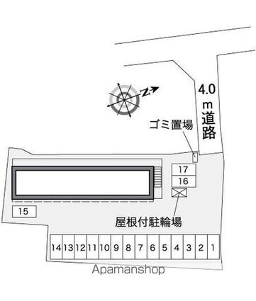 レオパレスＲｅｖｅｉｌＭ[1K/20.28m2]の配置図