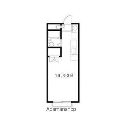 エステートサンスイ[1R/18.63m2]の間取図