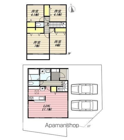 八王子市 2階建 築3年の間取り写真