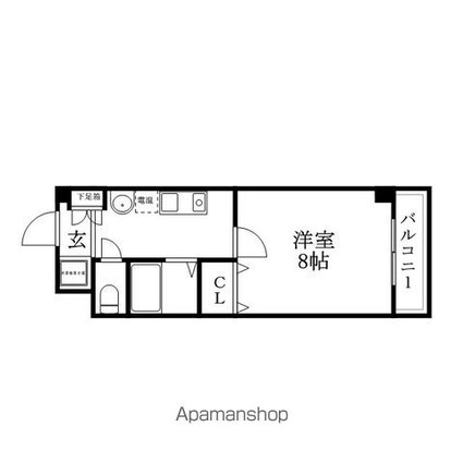 Ｒｏｏｍｓ　Ｏｏｊｉ[1K/25.75m2]の間取図