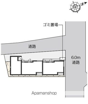 レオネクストチァフル　瀬田[1K/34.01m2]の配置図
