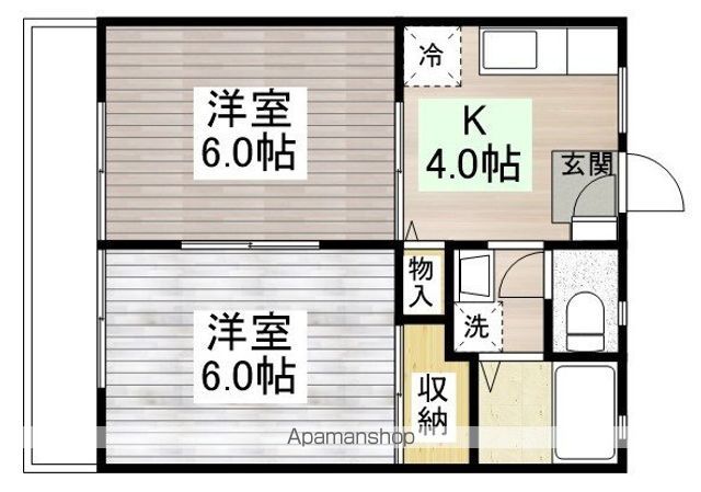 矢部ハイツの間取り写真