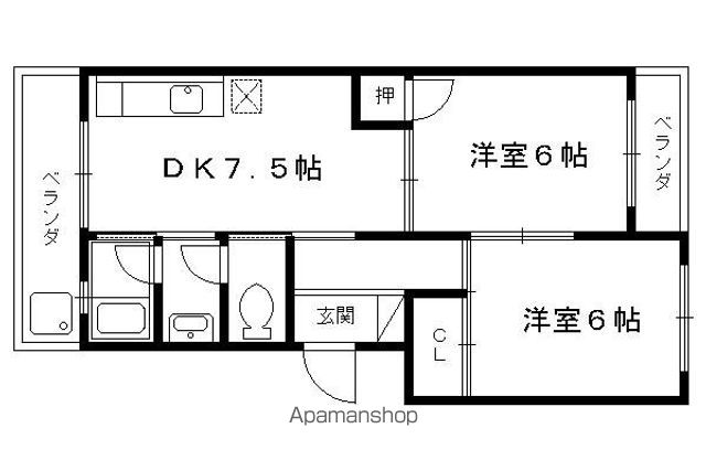 中原マンションの間取り写真