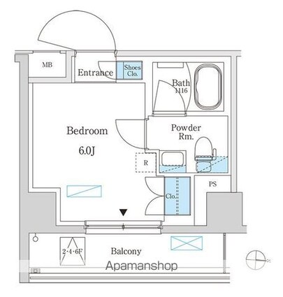 パークアクシス錦糸町スタイルズ[1R/18m2]の間取図
