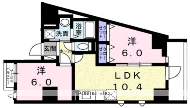 【中野区東中野のマンションの間取り】