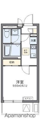 レオネクストＨＡＲＵ[1K/21.33m2]の間取図