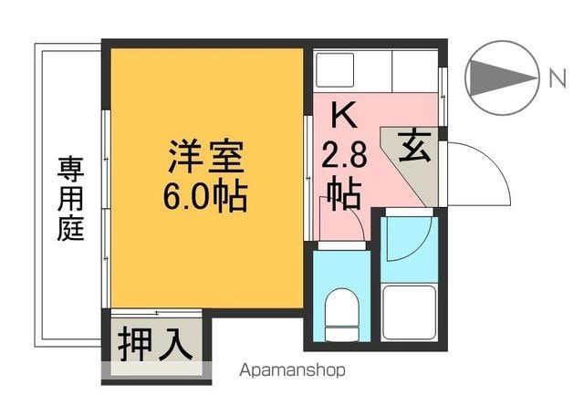 Ｋ－ｖｉｌｌａｇｅ　東雲[1K/18.64m2]の間取図