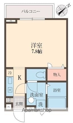 東京都江東区亀戸９丁目[1K/24.22m2]の間取図