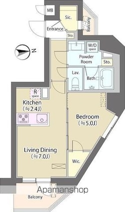 神明公園ハイツ・文京[1LDK/40.21m2]の間取図