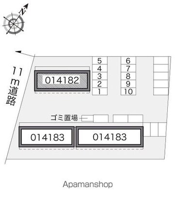 レオパレス葵第２[1K/24.84m2]の配置図