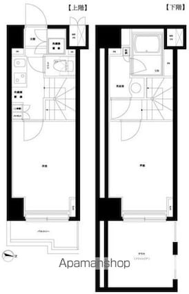 ルーブル中野新橋参番館[2K/40.5m2]の間取図