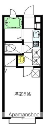 プレジオ下北[1K/19.87m2]の間取図