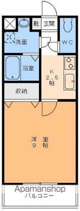 グレーシア高橋[1K/29.52m2]の間取図