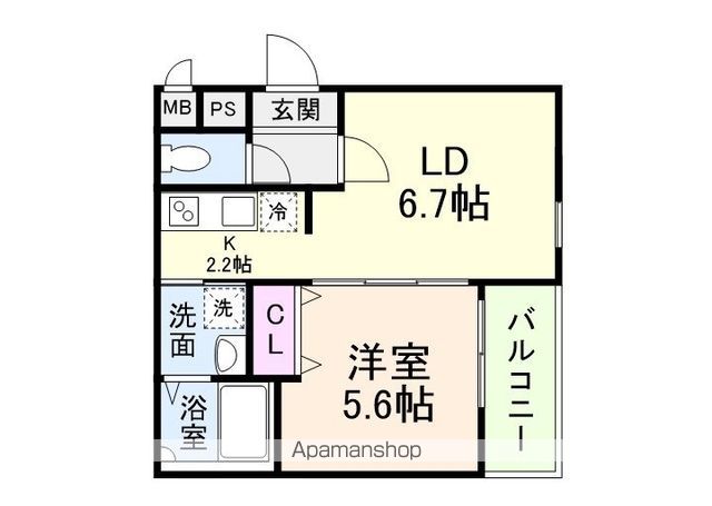 FUJIPALACE なでしこ北田辺の間取り写真