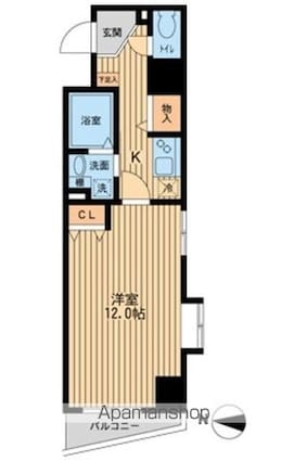 エクセリア池袋ＷＥＳＴⅡ[1K/36.13m2]の間取図