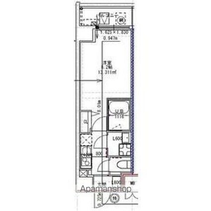 ＳーＲＥＳＩＤＥＮＣＥ押上パークサイド[1K/25.81m2]の間取図