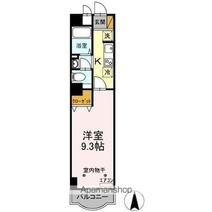 カネキン第二ビル[1K/31.32m2]の間取図