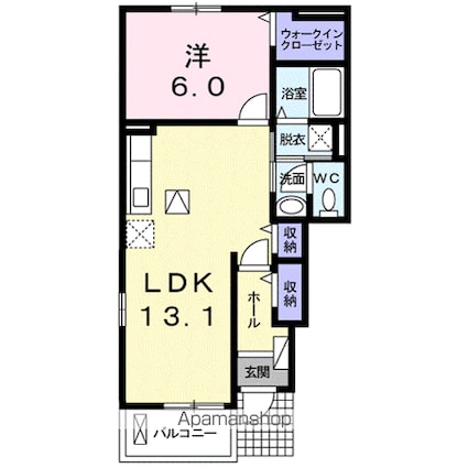 Ｃａｓａ　Ｂｒｅｅｚｅ[1LDK/46.41m2]の間取図