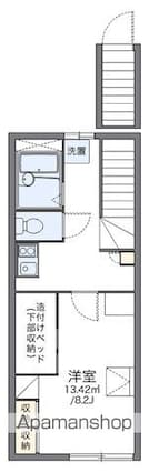 レオパレスリバーサイド上砂[1K/26.08m2]の間取図