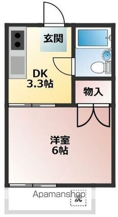 こーらる[1K/19.44m2]の間取図