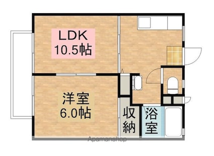 光陽ハイツ[1LDK/35.9m2]の間取図