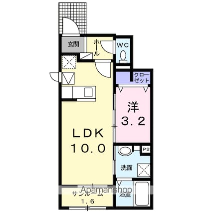 ハーモニー　Ⅱ[1LDK/36.29m2]の間取図