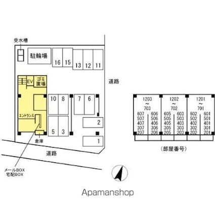 セレーノ福山駅前[1K/29.72m2]の配置図