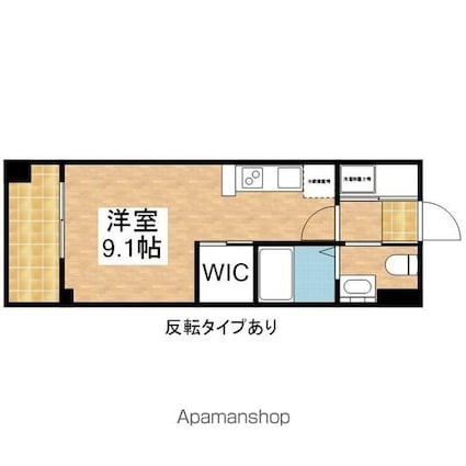 ＫＤＸ千早レジデンス[1R/24.32m2]の間取図