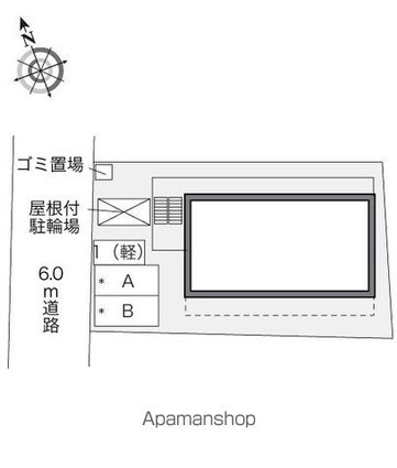 レオパレスプレジール山王[1K/19.87m2]の配置図