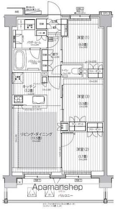 Ｎステージ東小金井[3LDK/70.3m2]の間取図