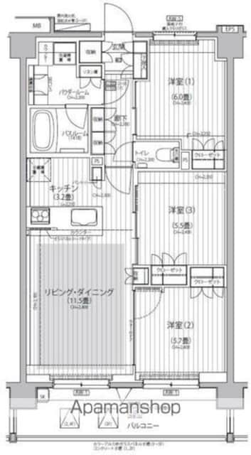 Ｎステージ東小金井[3LDK/70.3m2]の間取図