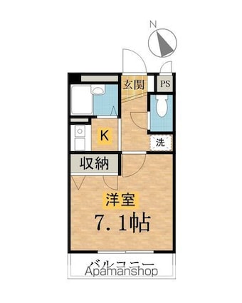 ＬＵＣＫ　ＦＩＥＬＤ[1K/22.68m2]の間取図