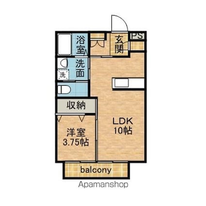 セントラルフェスタ[1LDK/36.43m2]の間取図