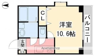 エクセラン清水[1K/32.05m2]の間取図