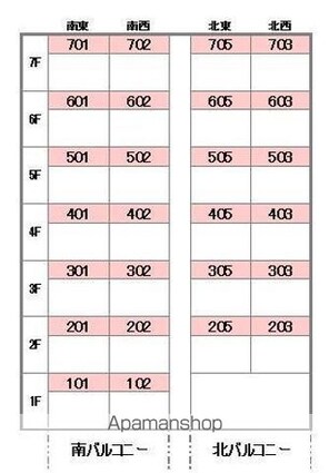 フェニックス永代町[1K/28.56m2]の配置図