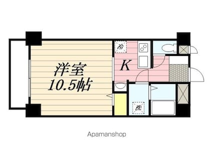 ＴＯＭＩＴＡビル[1K/32.76m2]の間取図