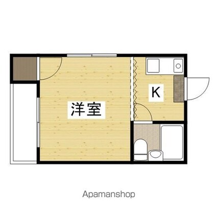 サンライズ五観橋[1R/15.3m2]の間取図