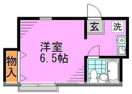東京都杉並区和田１丁目[1K/17.26m2]の間取図