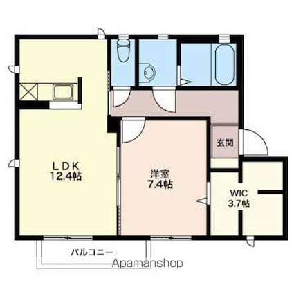 エディー小幡北[1LDK/51.52m2]の間取図