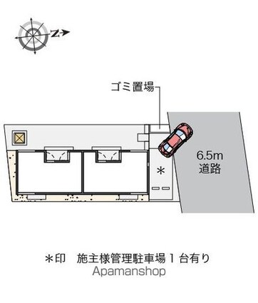 レオネクスト稲穂[1K/26.08m2]の配置図
